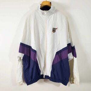 Vintage Superking Magister Windbreaker 80s 90s White Purple Navy